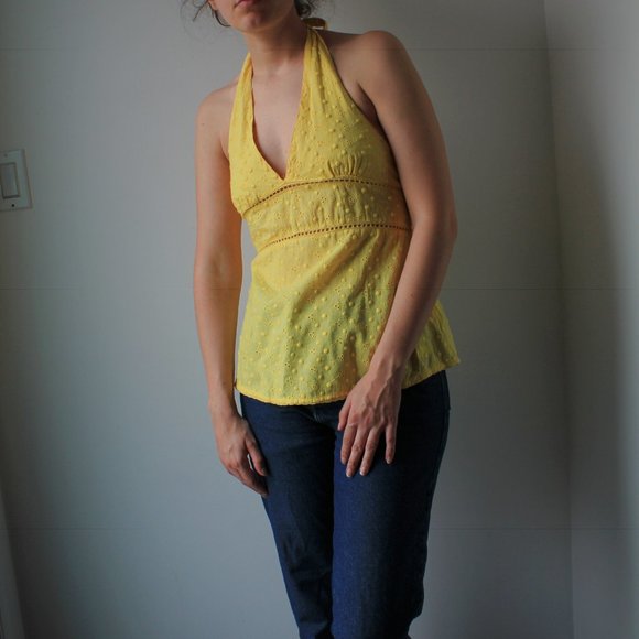 Pepe jeans yellow halter top - Picture 2 of 5